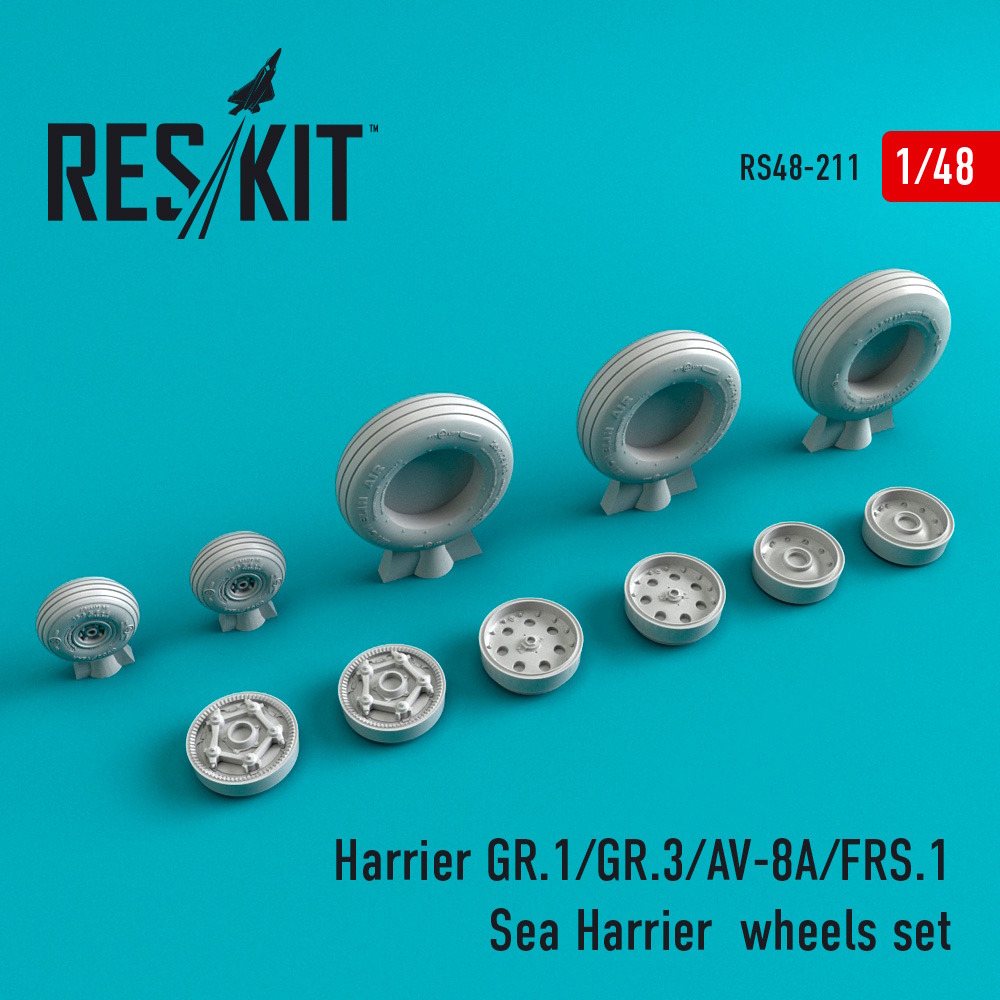 1/48 Harrier GR.1/GR.3/AV-8A/FRS.1/Sea Harrier  wheels set