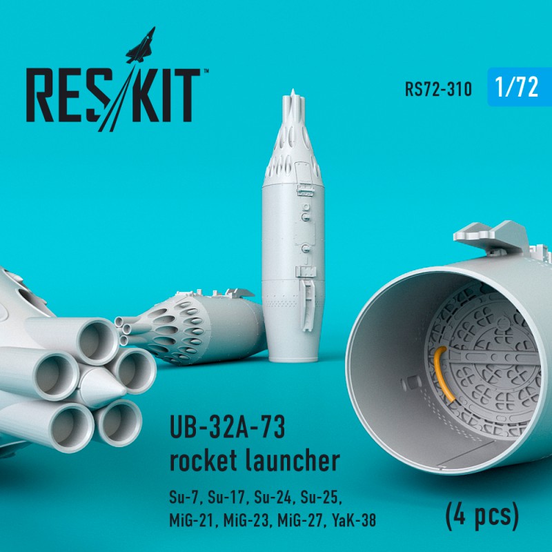 1/72 UB-32A-73 rocket launcher (4 pcs) (Su-7,Su-17,Su-24,Su-25,MiG-21,MiG-23,MiG-27,YaK-38)