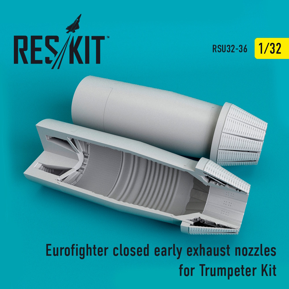 1/32 Eurofighter closed (early type) exhaust nozzles  for  Trumpeter Kit