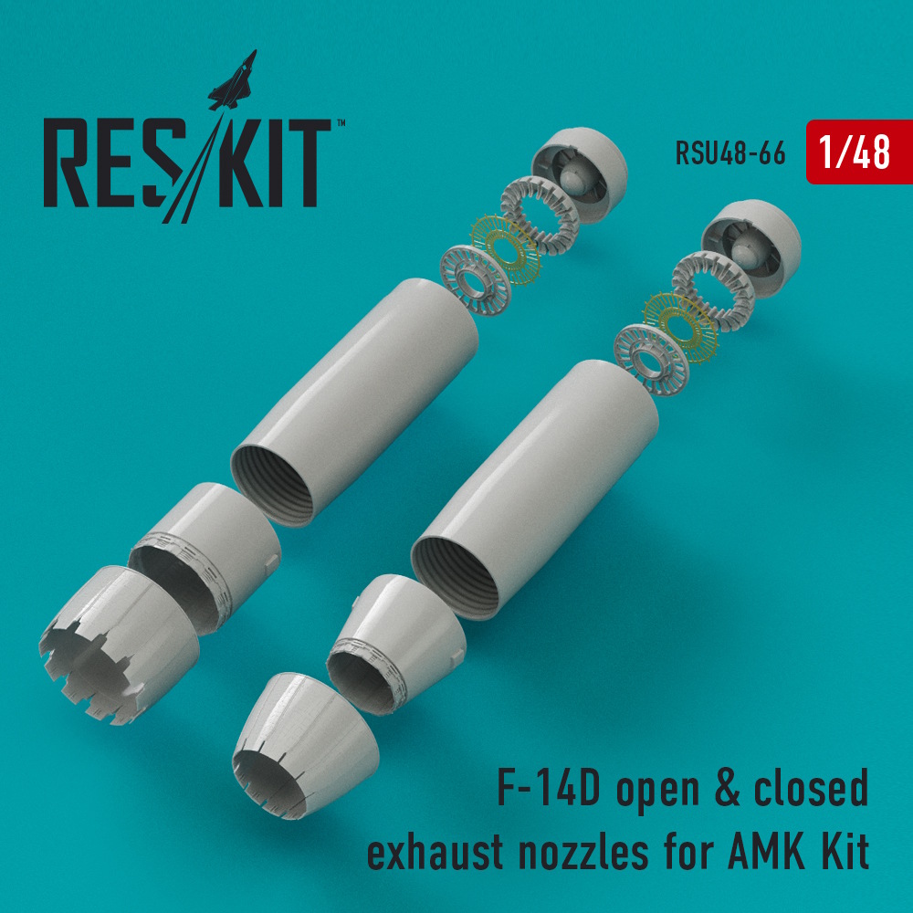 1/48 F-14D Tomcat  closed & open exhaust nozzles for AMK Kit