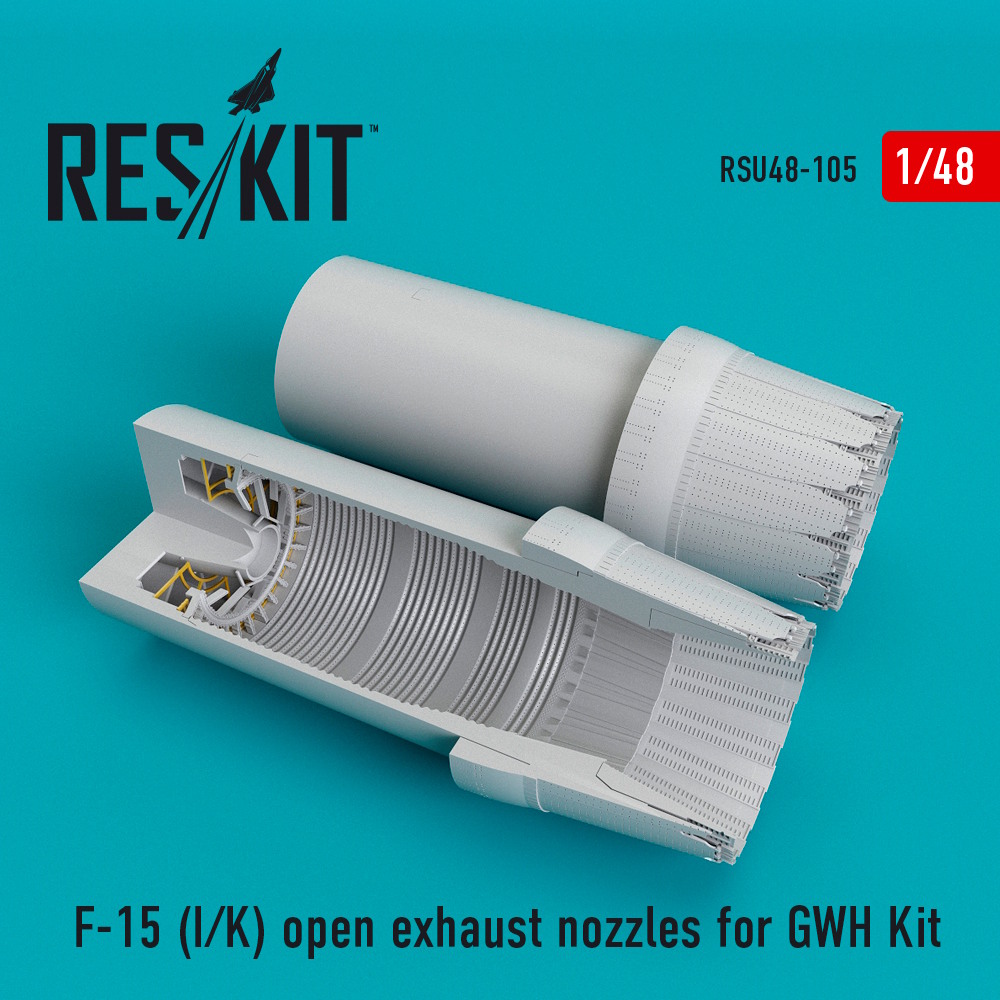 1/48 F-15 (I) open exhaust nozzles  for GWH Kit