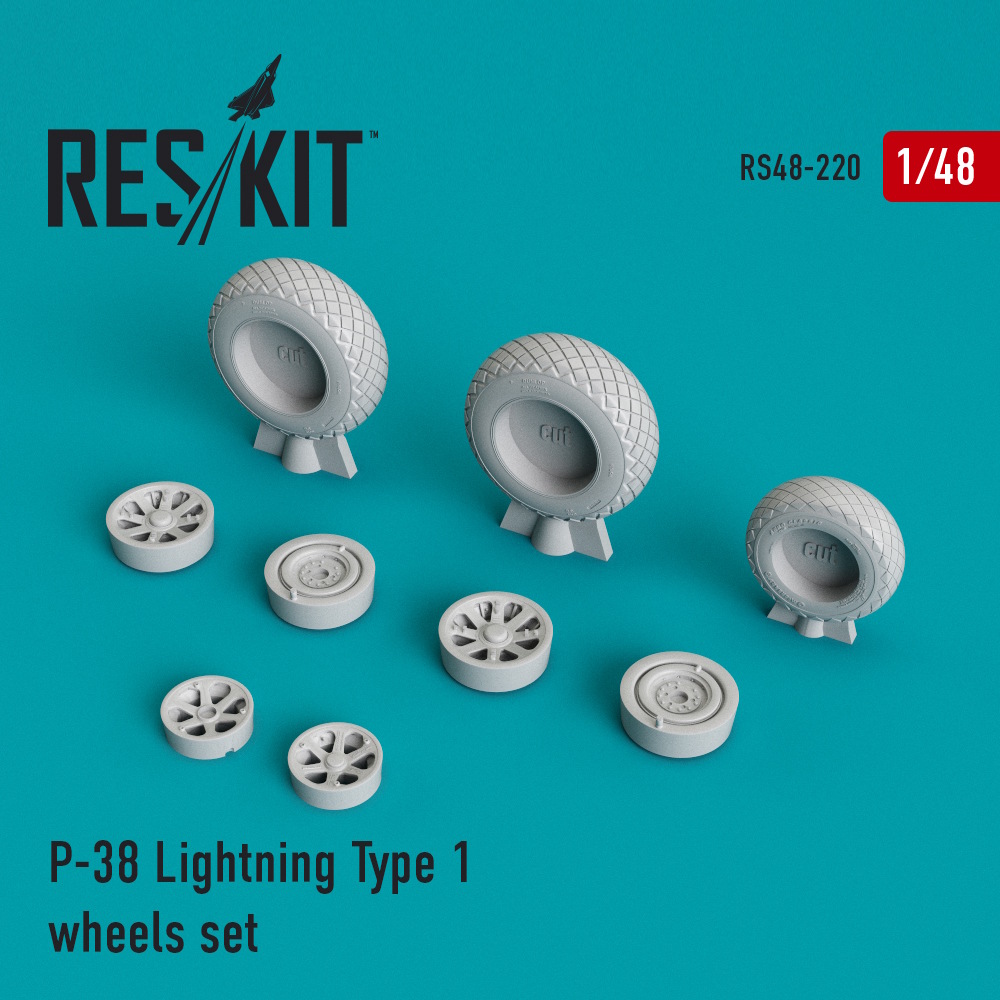 1/48 P-38 Lightning Type 1 wheels set