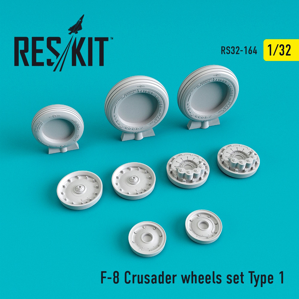 1/32 F-8 Crusader wheels set Type 1 