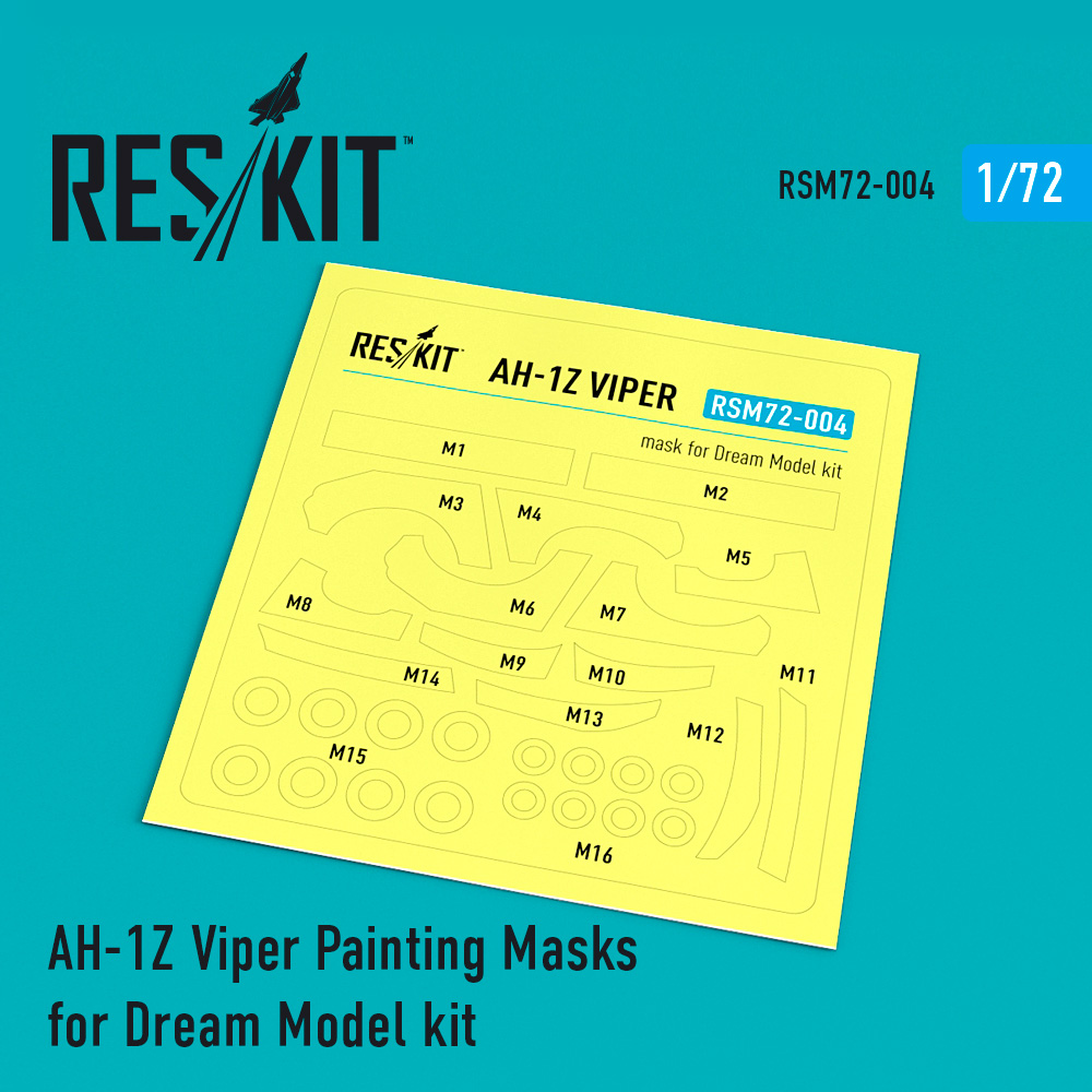 1/72 AH-1Z Viper Painting Masks for Dream Model kit