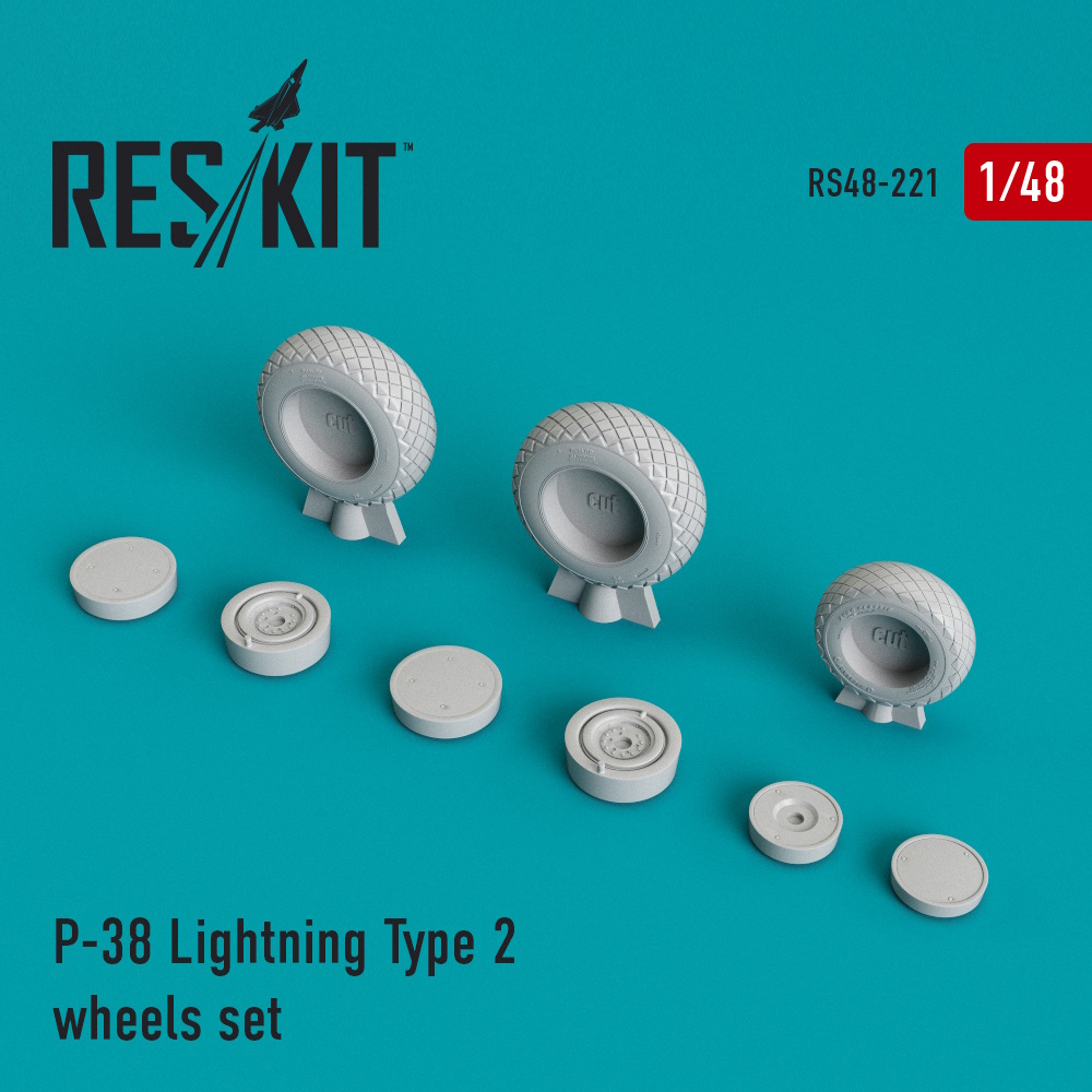 1/48 P-38 Lightning Type 2 wheels set