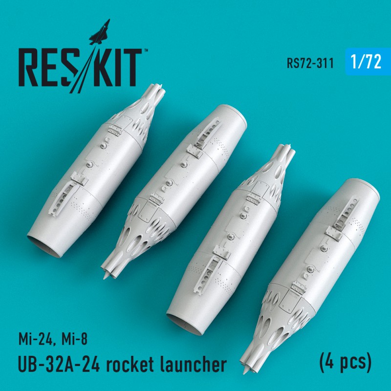 1/72 UB-32A-24 rocket launcher (4 pcs) (Mi-24,Mi-8)