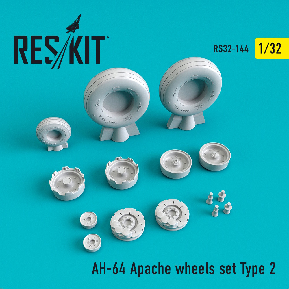 1/32 AH-64 Apache wheels set Type 2 