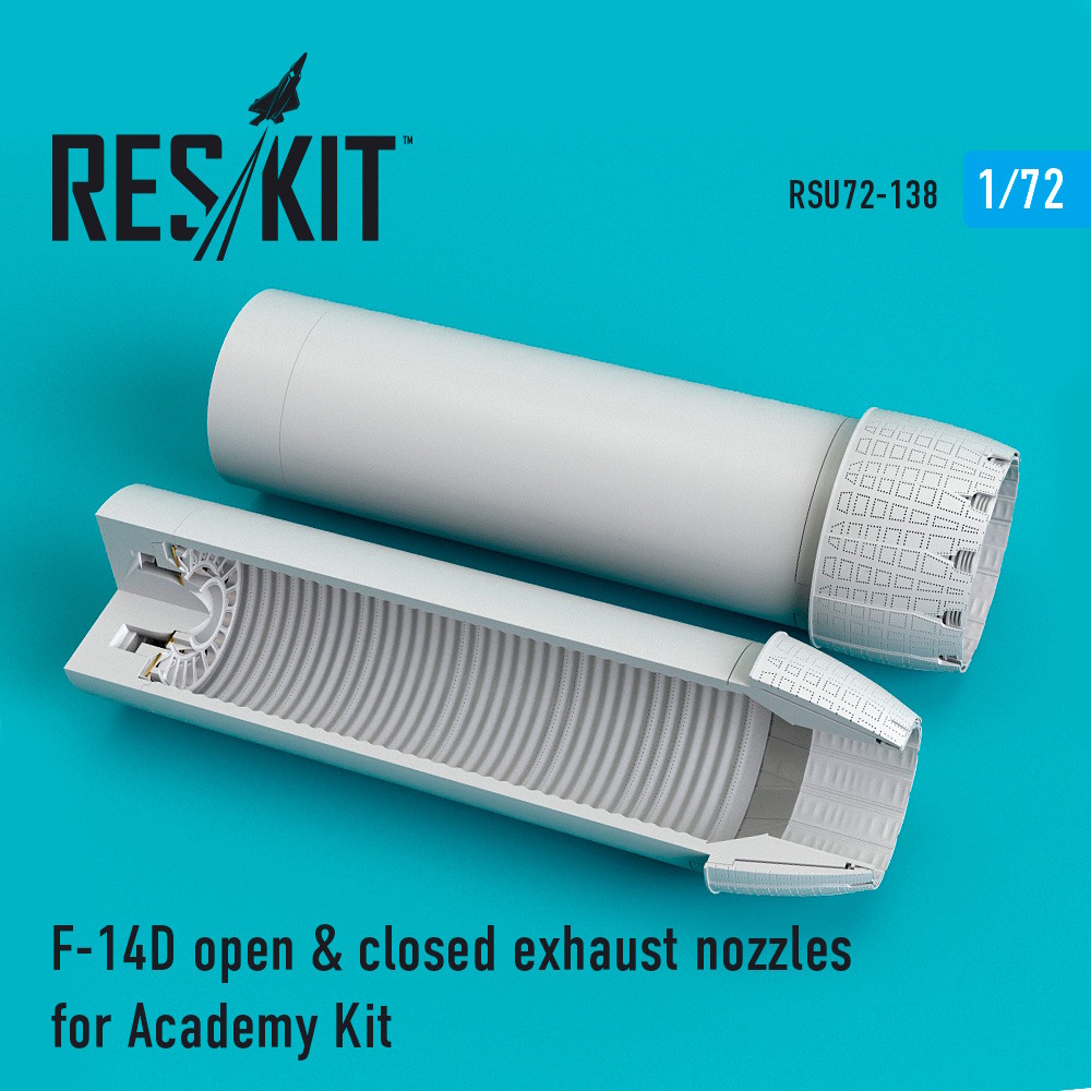 1/72 F-14D open & closed exhaust nozzles for Academy Kit