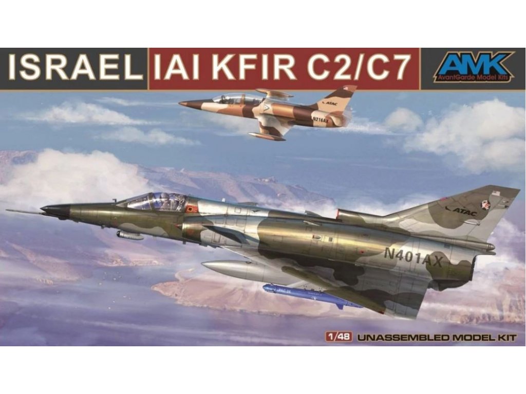 Plastikový model letadla 1/48 Israel IAI Kfir C2/C7 - AMK