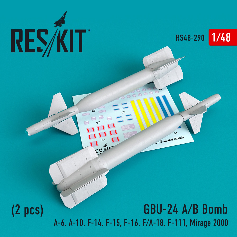 1/48 GBU-24 (A-B) Bomb (2 pcs))(A-6, A-10, F-14, F-15, F-16, F/A-18, F-111, Mirage 2000)