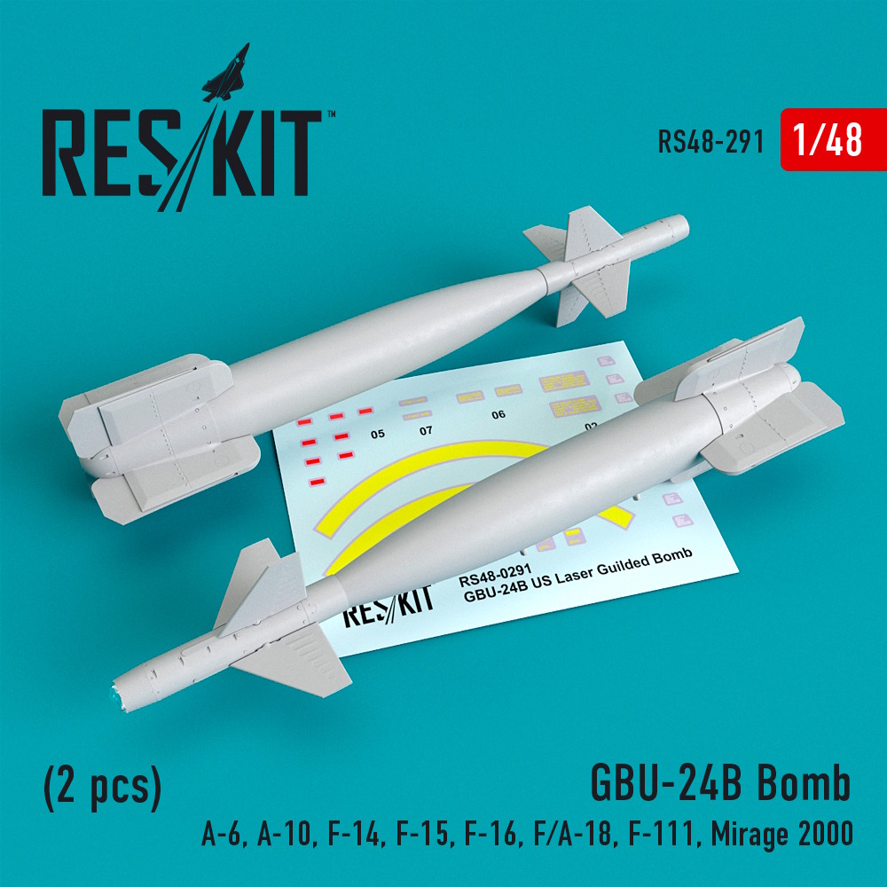 1/48 GBU-24 (B) Bomb (2 pcs)(A-6, A-10, F-14, F-15, F-16, F/A-18, F-111, Mirage 2000)