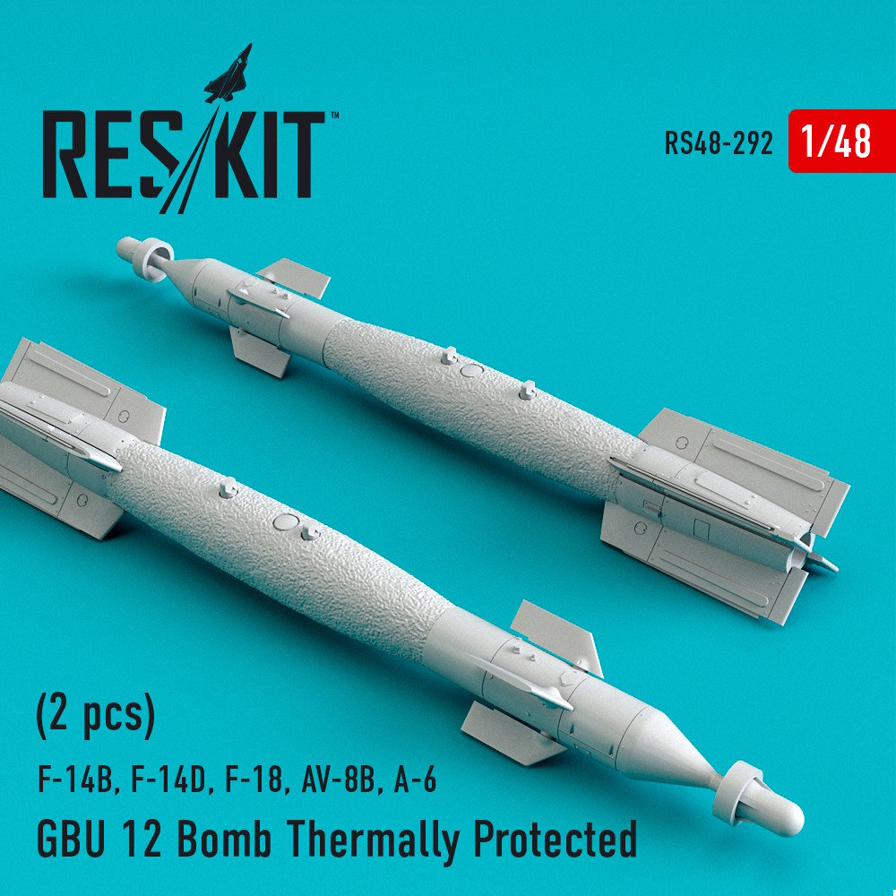 1/48 GBU 12 Bomb Thermally Protected (2 pcs) (F-14B, F-16, F-15E, F-14D, Harrier, Rafale, Mirage 200