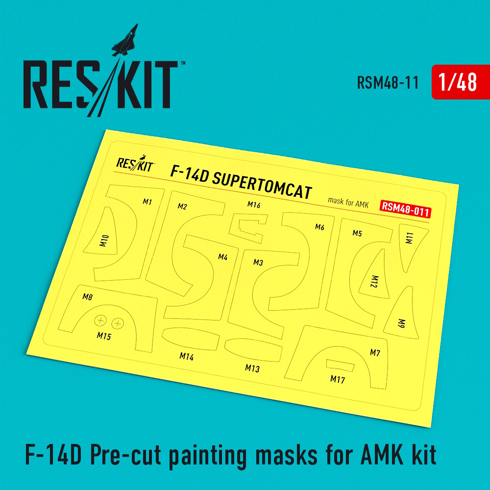 1/48 F-14D Pre-cut painting masks for AMK Kit