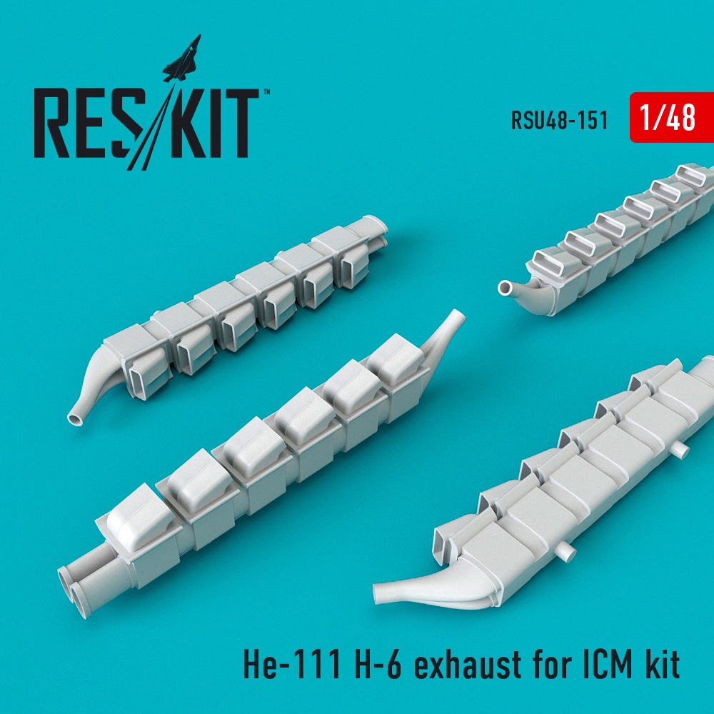 1/48 He-111 H-6 exhaust nozzles for ICM