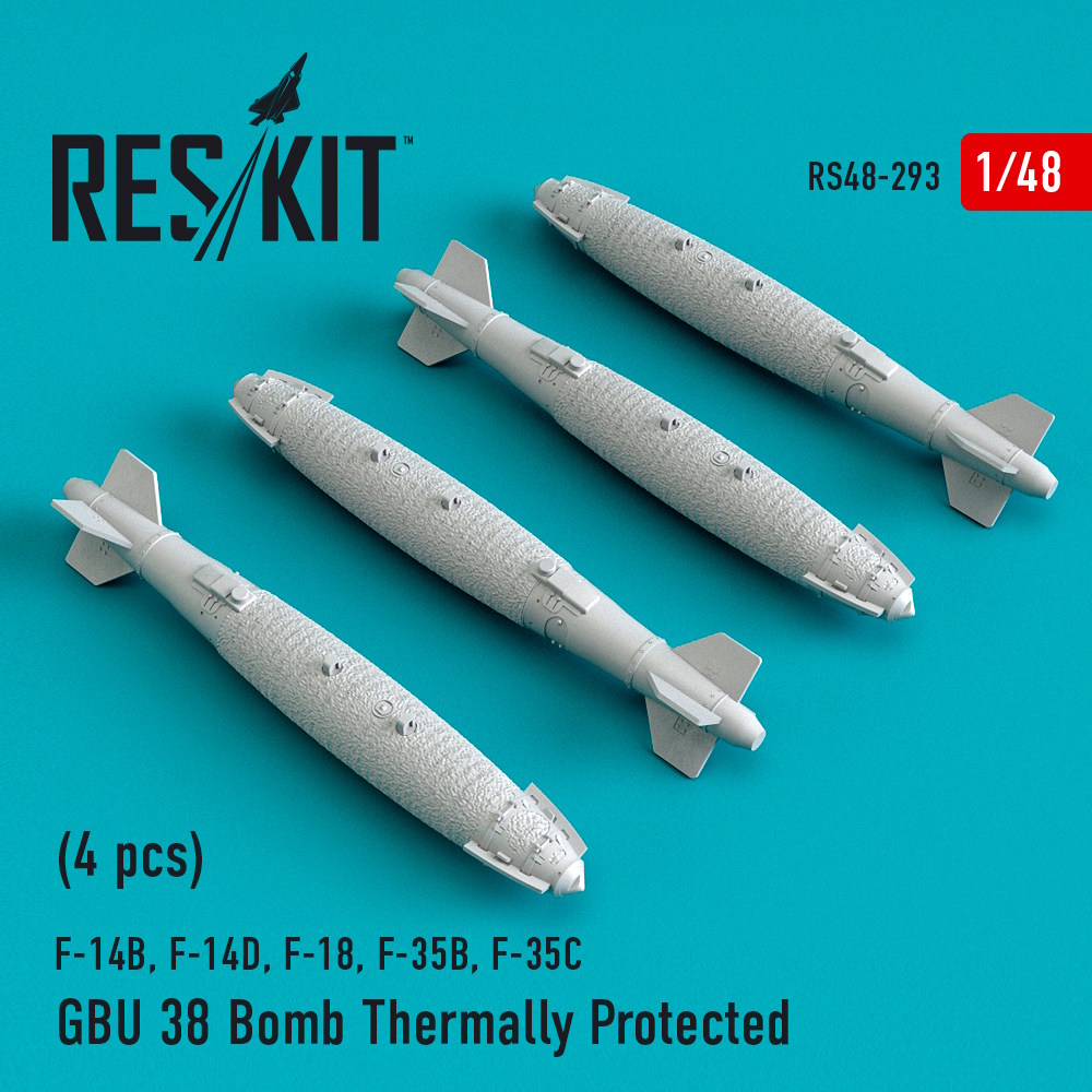 1/48 GBU 38 Bomb Thermally Protected (4 pcs) (F-14B, F-14D, F-18,F-35B,F-35C)