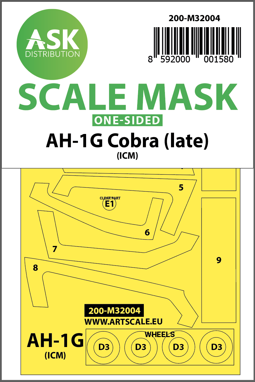 1/32 AH-1G Cobra (late) one-sided for ICM