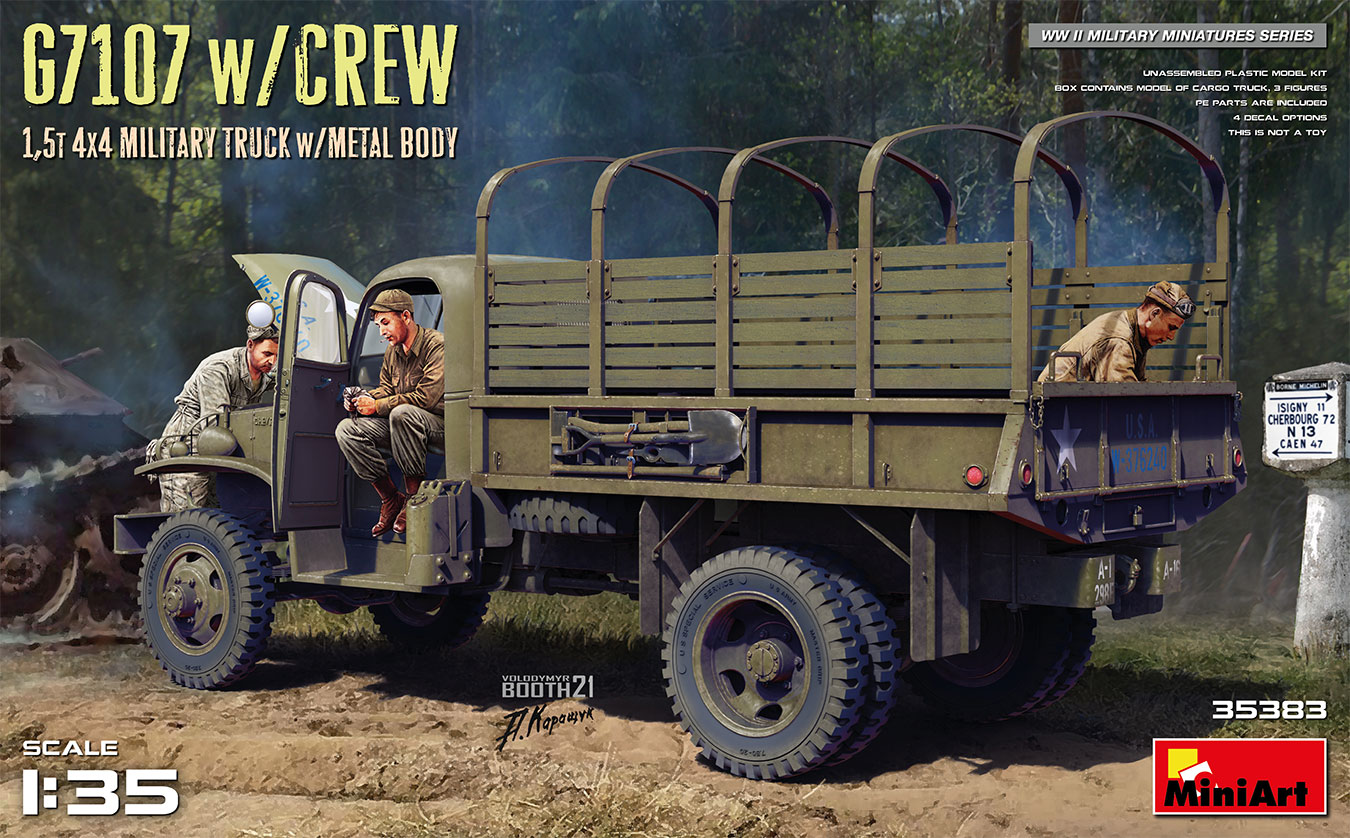 1/35 G7107 w/CREW 1,5t 4X4 CARGO TRUCK w/METAL BODY - Miniart