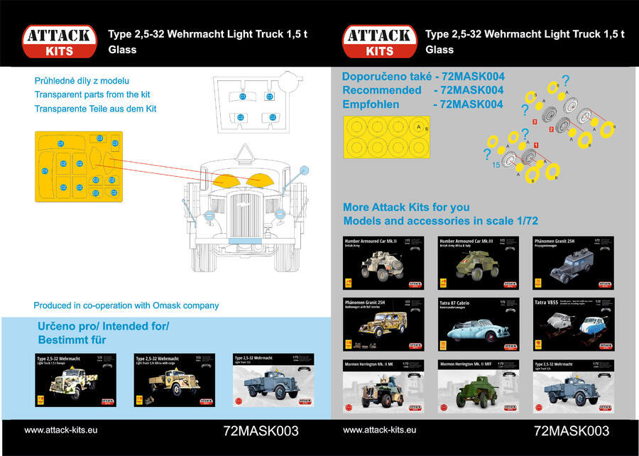 1/72 Type 2,5-32 Wehrmacht Light Truck 1,5 t - glass