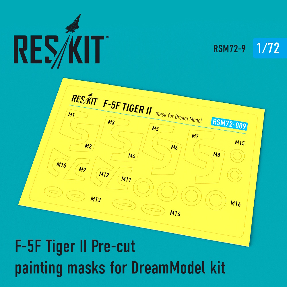 1/72 F-5F Tiger II Pre-cut painting masks for Dream Model kits