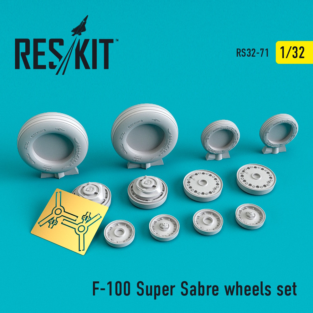 1/32 F-100 Super Sabre wheels set for Trumpeter kits