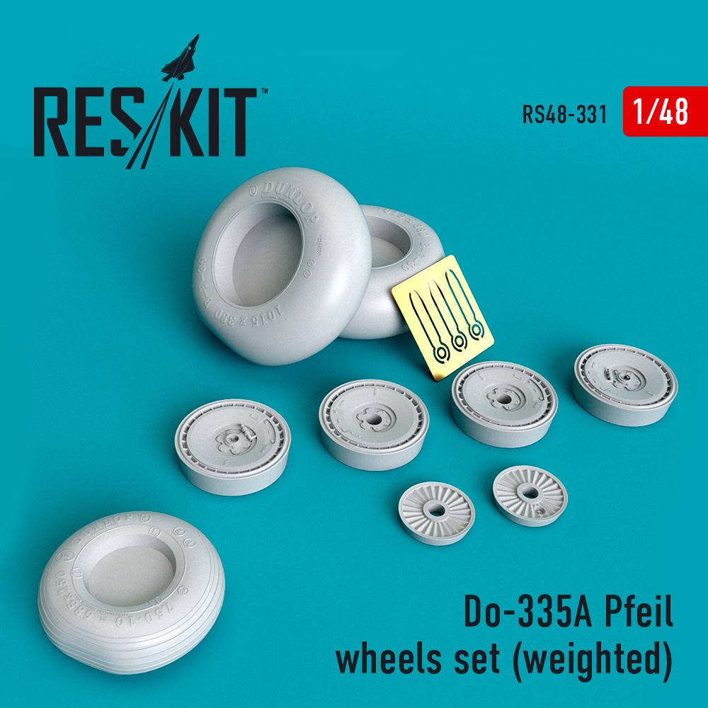 1/48 Do-335А Pfeil wheels set (weighted) for Monogram, Revell, Tamiya kits