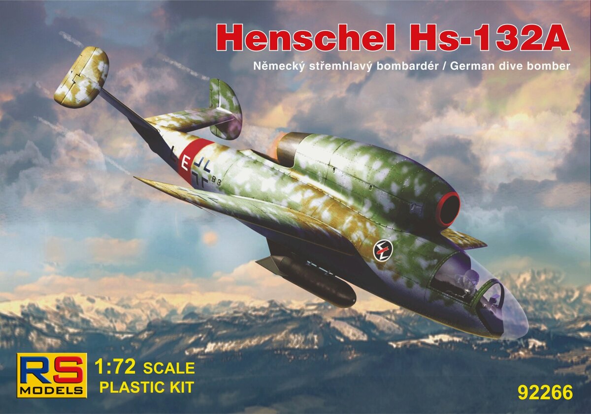 Plastikový model letadla 1/72 Henschel Hs-132A