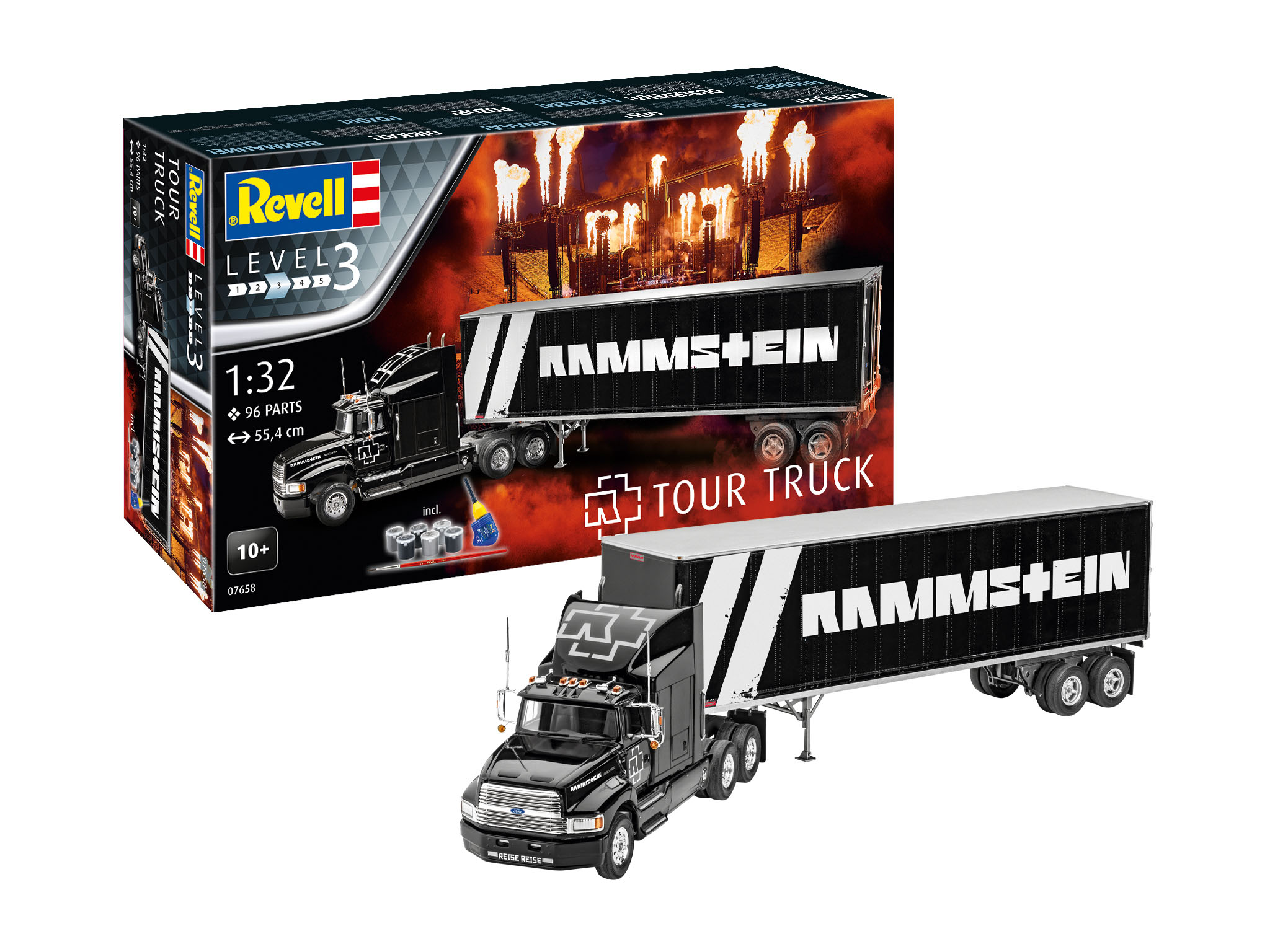 Plastiková stvebnice 1/32 Rammstein Tour Truck - dárkový set - Revell