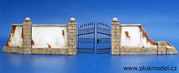 1/35 Wall with metal gate