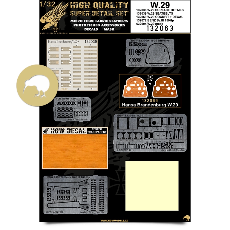 1/32 W.29 - Super Detail Set - Photo-etched Sets  - Wingnut Wings