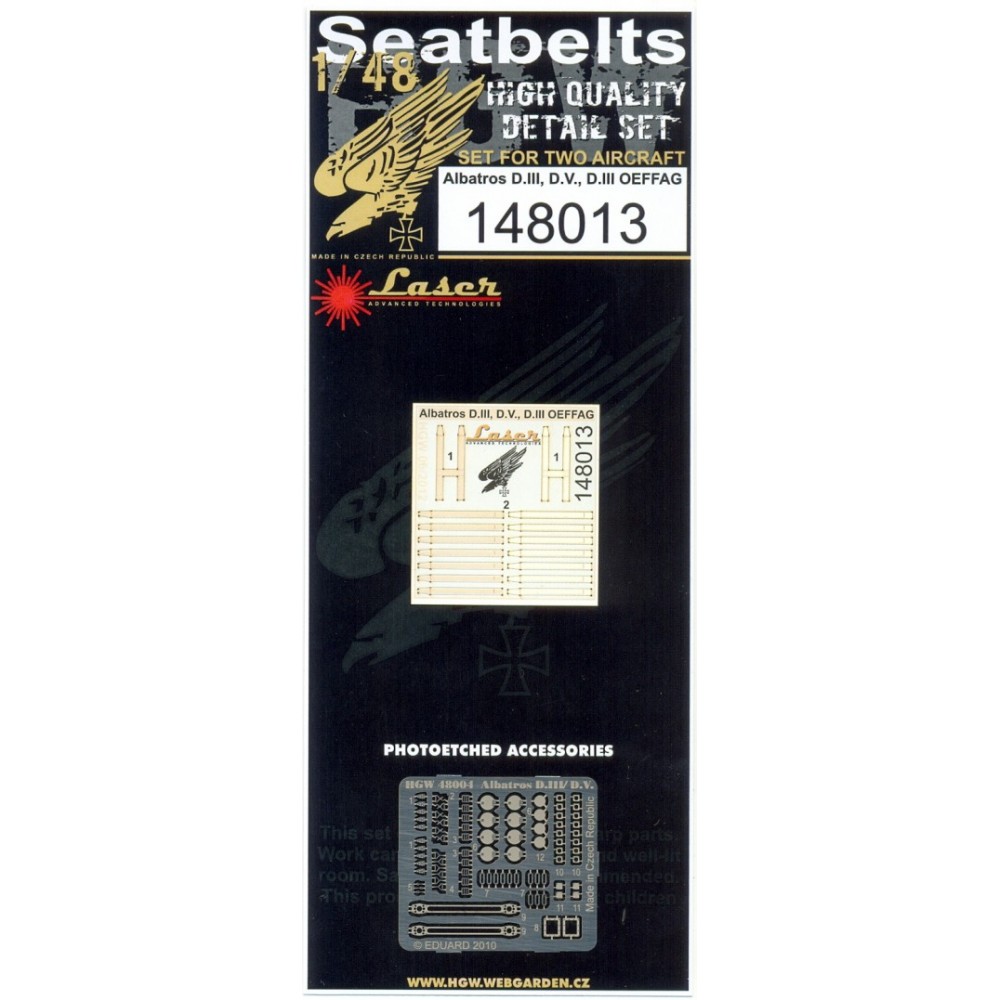 1/48 Albatros D.V / D.Va / D.III / OEFFAG - Microplastic Seat Belts - 2 sets