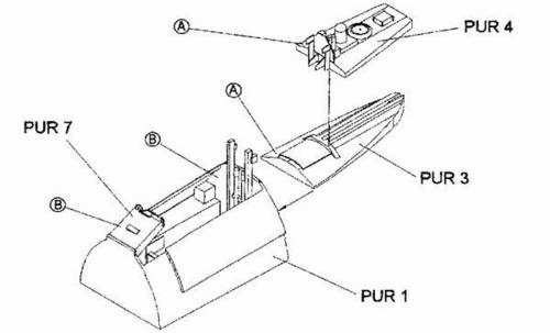 1/48 F-84 Thunderjet - interior set for TAM