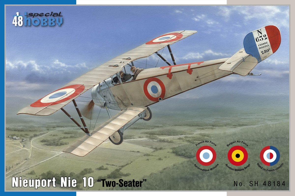 Plastikový model letadla 1/48 Nieuport 10 Two Seater