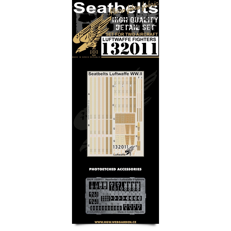 1/32 Luftwaffe Fighters - Fabric Seat Belts  - 2 sets WWII era