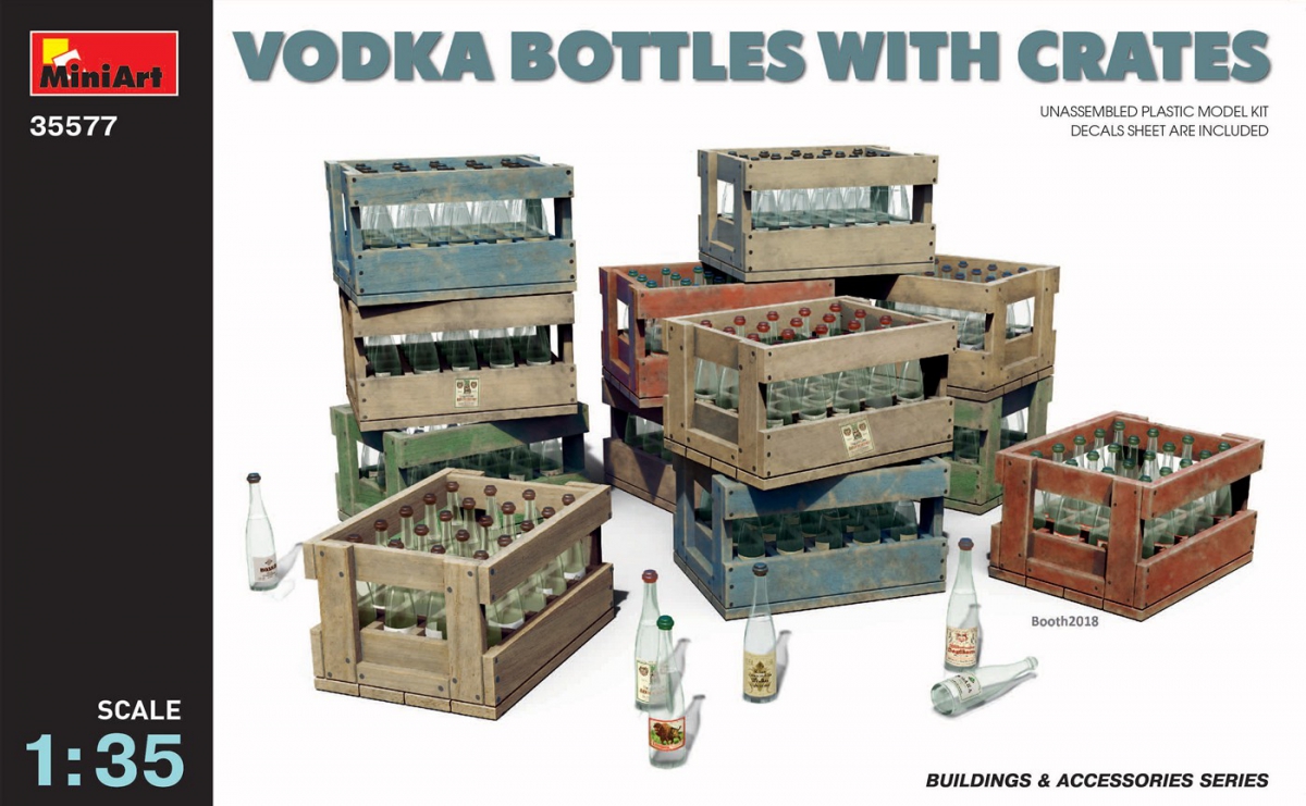 1/35 Vodka Bottles with Crates