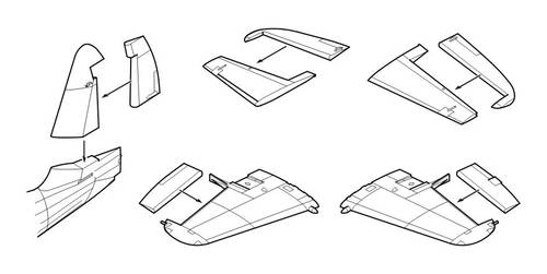 1/72 Westland Wyvern S.4 Control surfaces for Trum