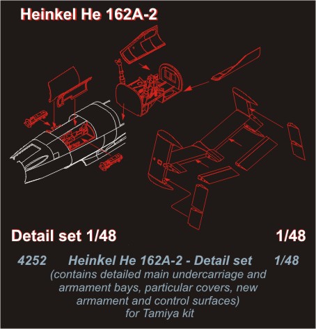 1/48 Heinkel He 162A-2 - detail set for TAM