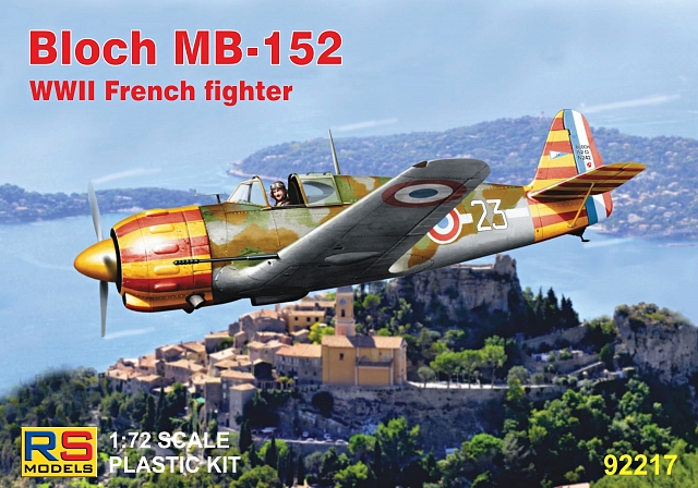 Plastikový model letadla 1/72 Bloch MB-152 4 decal v. for France