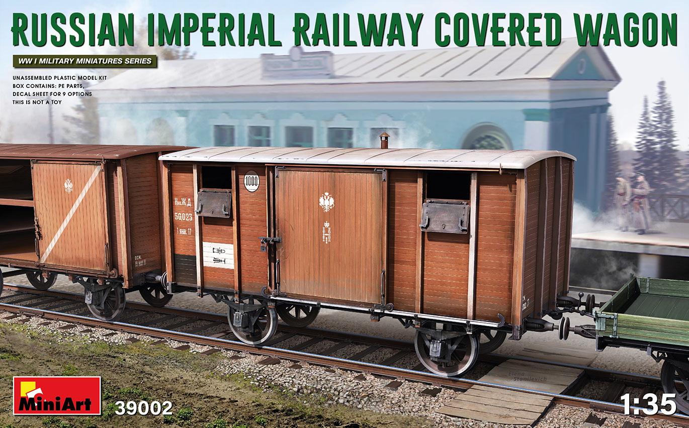 1/35 Russian Imperial Railway Covered Wagon