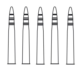 1/72 T-34/85 Ammunition 85mm (5pcs)