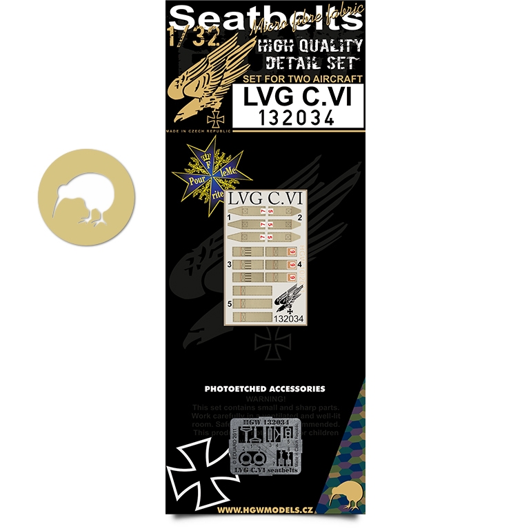 1/32 LVG C.VI - Fabric Seat Belts  - 2 sets Wingnut Wings