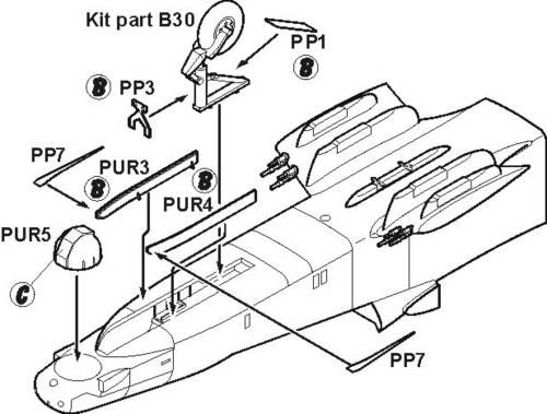 1/72 OV-10D - undercarriage set for ACA