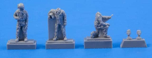 1/72 Two Fouga Magister Pilots and a Mechanic for