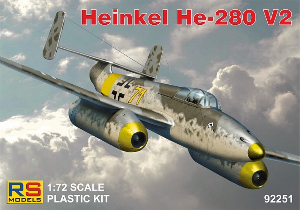 Plastikový model letadla 1/72 Heinkel He-280 Juma 004  4 decal v. for Luftwaffe