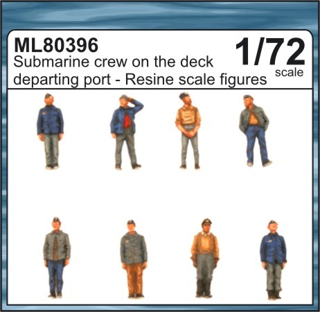 1/72 Submarine crew on the deck departing port