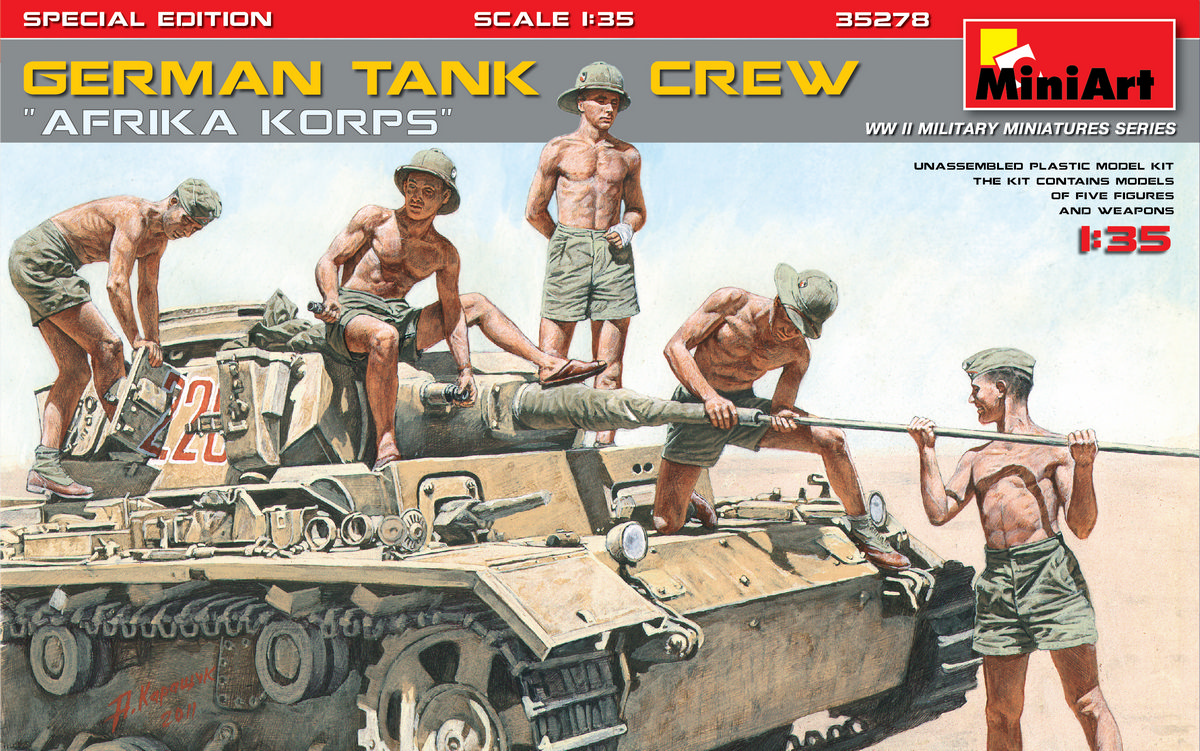 1/35 German Tank Crew.”Afrika Korps”. Special Edition