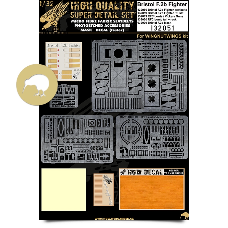 1/32 Bristol F.2b Fighter - Super Detail Set - Photo-etched Sets  - Wingnut Wings