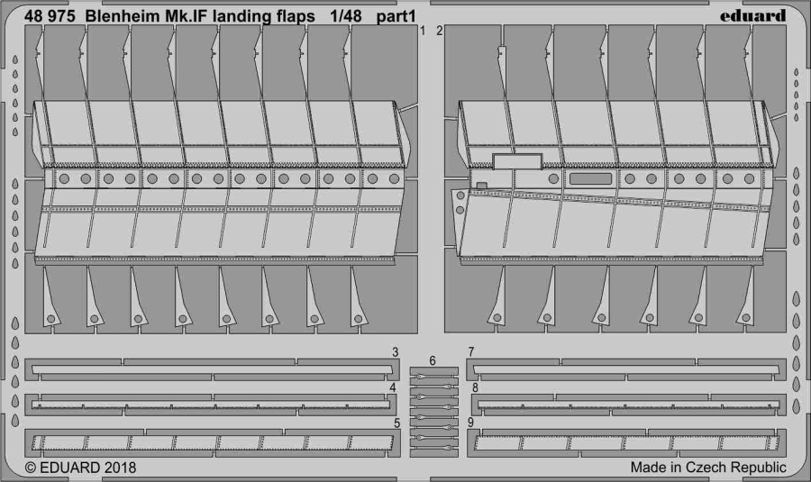 1/48 Blenheim Mk.IF landing flaps for AIRFIX kit