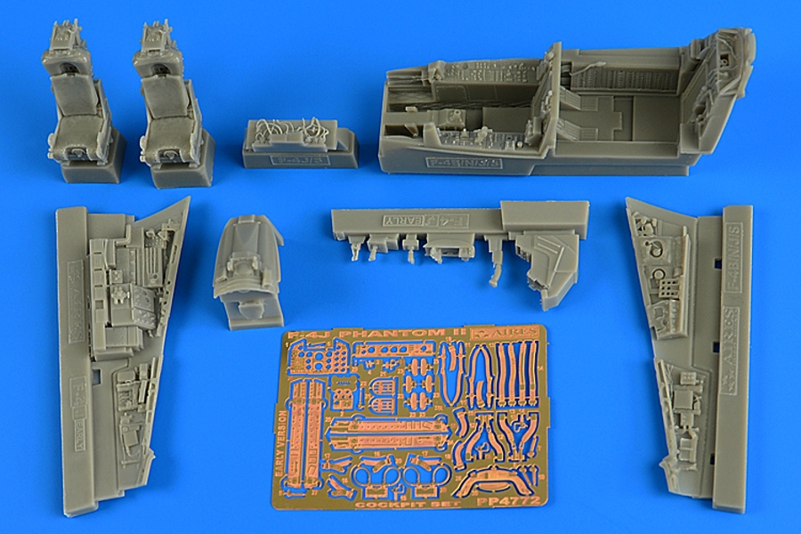 1/48 F-4J Phantom II (early v.) cockpit set for ZOUKEI-MURA kit