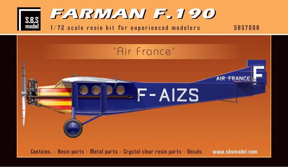 1/72 Farman F.190 ' AIR FRANCE' - Resin+PE+decal - Full resin kit