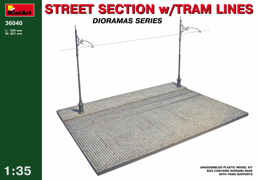 1/35 Street Section w/Tram Line